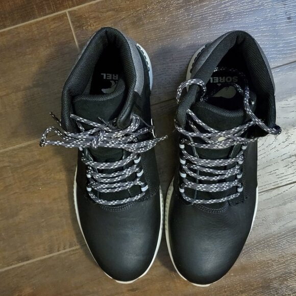 NEW Sorel Mac Hill Mid Boots Mens 8 Womens 9.5 Outdoors Black Leather Gorpcore main image 6